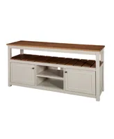 Savannah Tv Cabinet, with Natural Wood Top