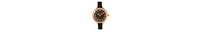 Bertha Quartz Madison Collection Black And Rose Gold Leather Watch 36Mm