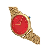 Bertha Quartz Abby Collection Gold And Red Stainless Steel Watch 33Mm