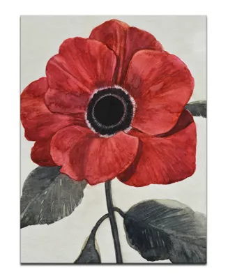 Ready2HangArt, 'Elegant Poppy I' Red Floral Canvas Wall Art, 40x30"