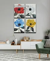 Ready2HangArt, 'Graceful Poppy I-iv' 4 Piece Canvas Wall Art