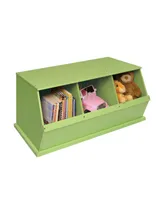 Badger Basket Three Bin Stackable Toy Storage Cubby