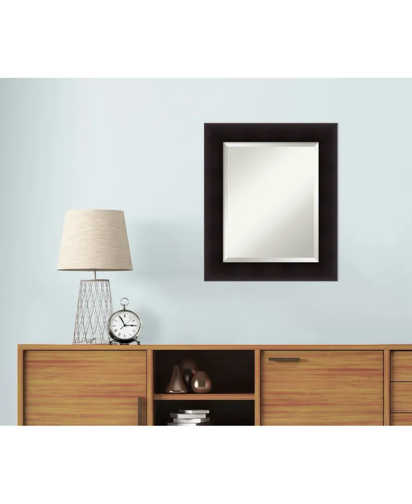 Amanti Art Beveled Wood 23.5x23.5 Wall Mirror