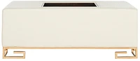 Julian Faux Ostrich Tray Ottoman/Coffee Table