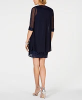 R & M Richards Embellished Lace Sheath Dress Jacket