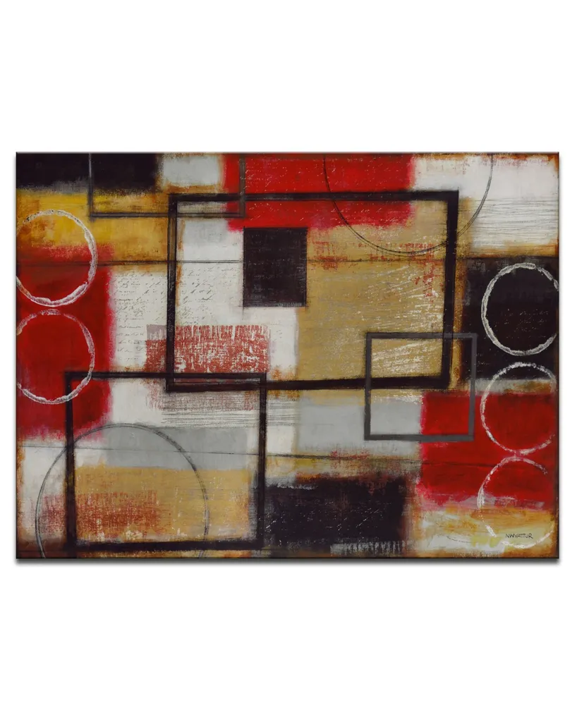 Ready2HangArt Excite Red Abstract Canvas Wall Art