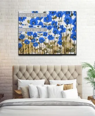 Ready2hangart Sapphire Meadow Abstract Canvas Wall Art Collection