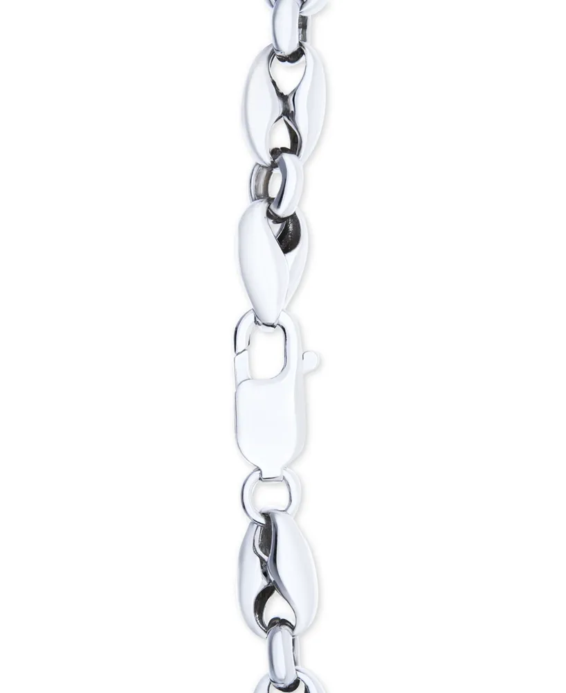 Men's Polished Link 24" Chain Necklace in Sterling Silver