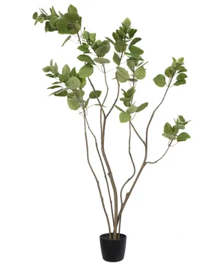 Vickerman 4' Artificial Green Potted Cotinus Coggygria Tree