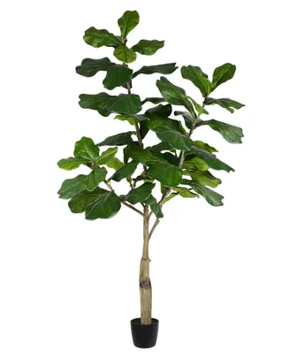 Vickerman 6' Artificial Potted Fiddle Tree