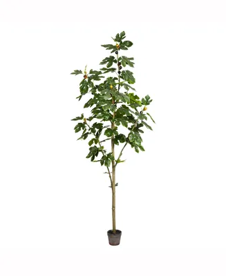 Vickerman 7' Artificial Potted Fig Tree With 86 Leaves