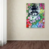 Oxana Ziaka 'Raccoon' Canvas Art - 19" x 14" x 2"