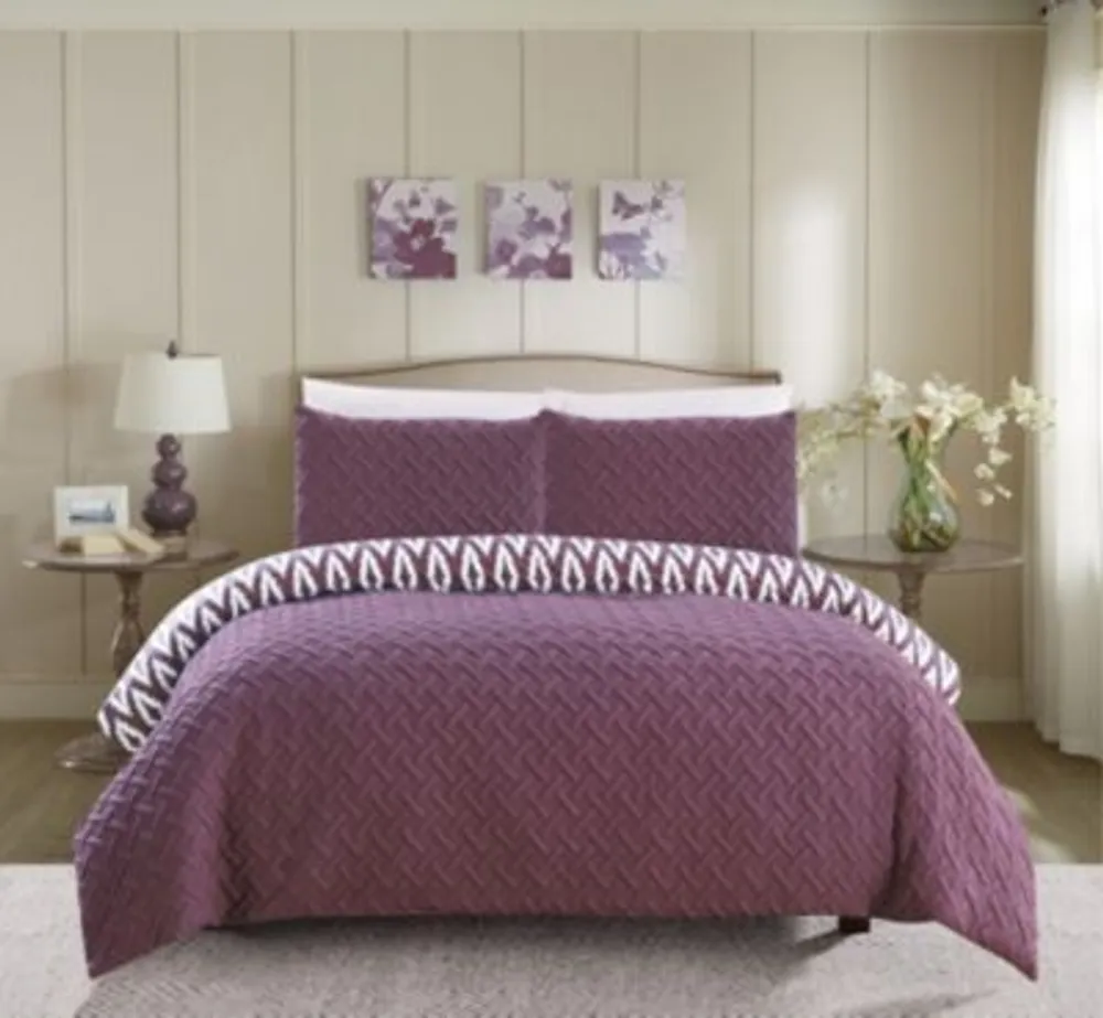 Chic Home Ora 7 Piece Embossed Reversible Comforter Set Bedding