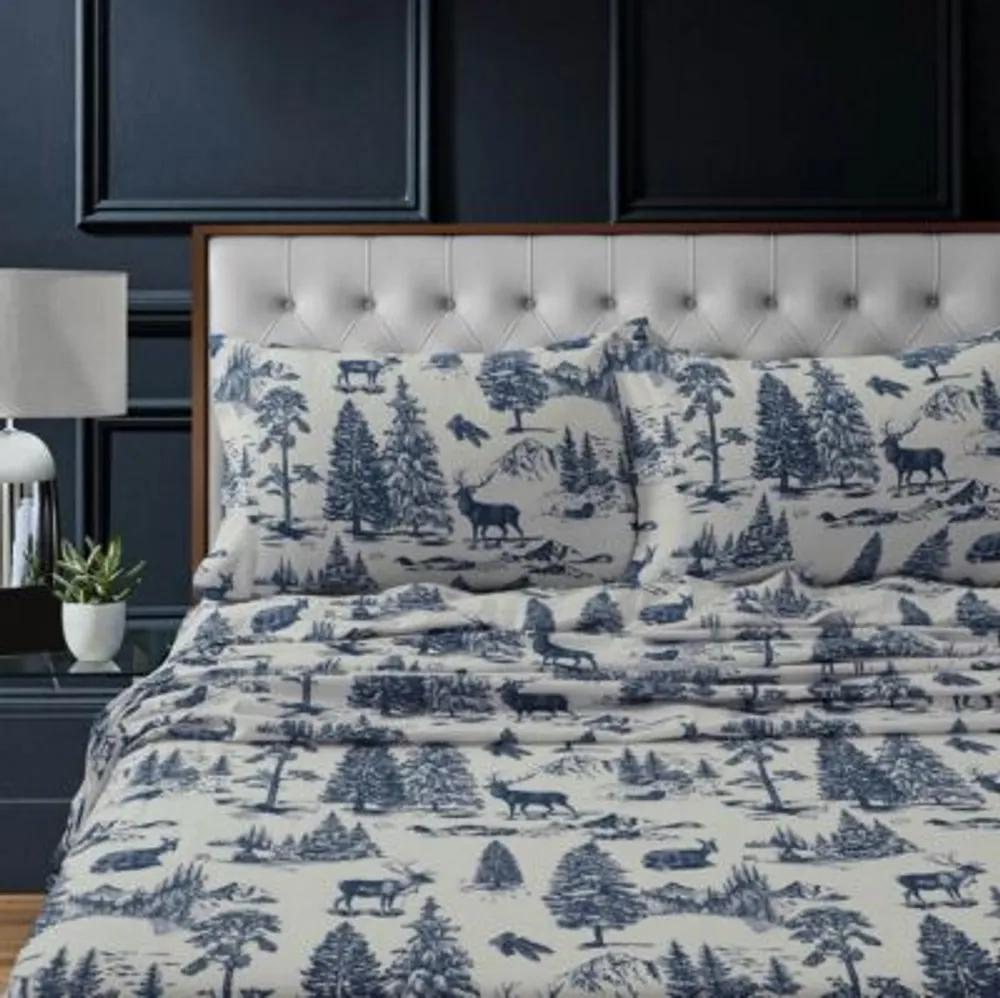 Mountain Toile Heavyweight Flannel Sheet Set