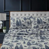 Mountain Toile Heavyweight Flannel Sheet Set