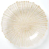 Vietri Rufolo Glass Gold Large Serving Bowl