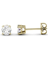 Moissanite Stud Earrings (1 ct. t.w. Diamond Equivalent) 14k White or Yellow Gold