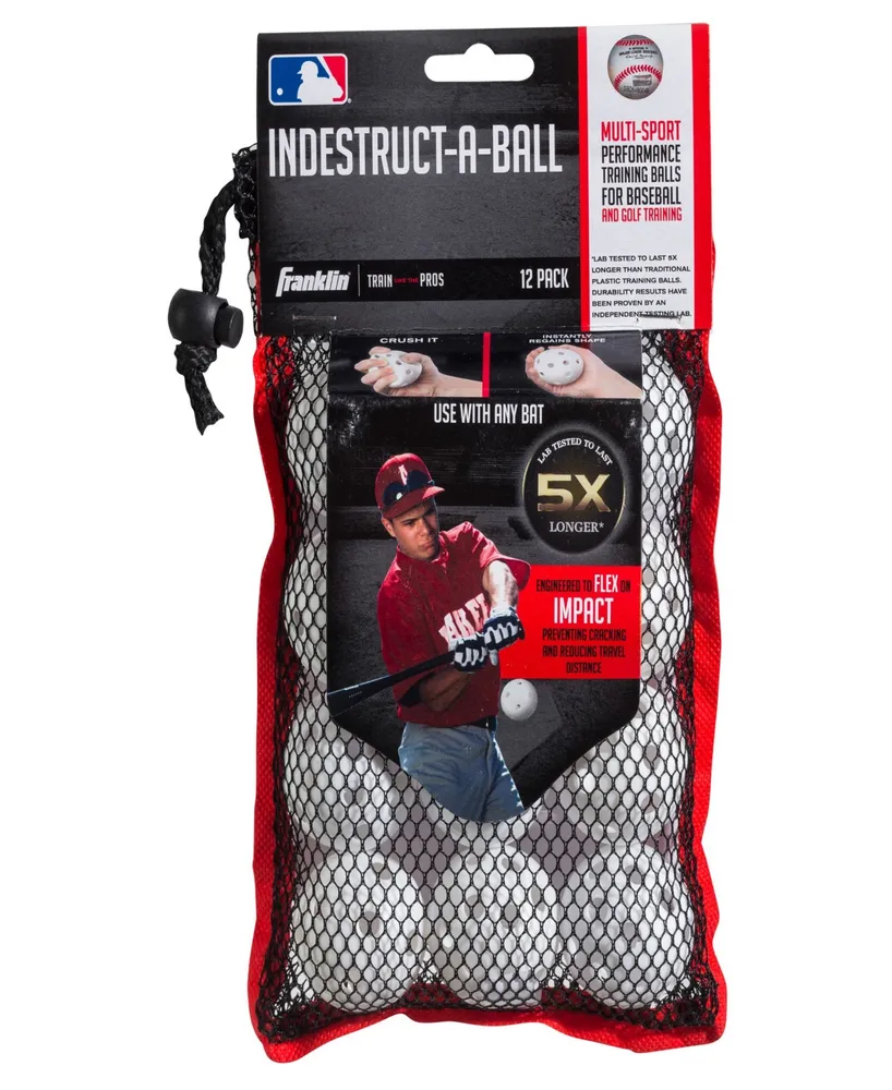 Franklin Sports Mlb 5" Indestruct-a-Balls Micro Baseball- White