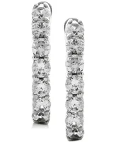 Diamond Hoop Earrings (1 ct. t.w.) in 14k White Gold