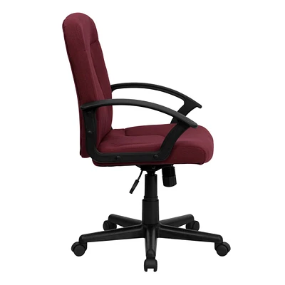 Mid-Back Fabric Executive Swivel Chair With Nylon Arms