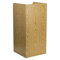 Wood Tray Top Receptacle In Oak