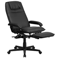 High Back Leather Executive Reclining Swivel Chair With Arms