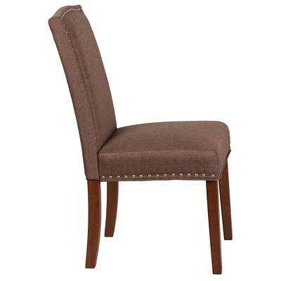 Hercules Hampton Hill Series Fabric Parsons Chair With Silver Accent Nail Trim