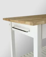 Kitchen Island with Solid Wood