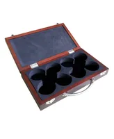 Blue Wave Shuffleboard Pucks with Case, Set of 8