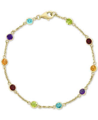 Effy Multi-Gemstone Link Bracelet (2-1/2 ct. t.w.) in 14k Gold. (Also available in 14k Rose Gold)