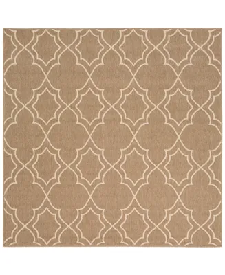 Livabliss Alfresco Alf-9587 Camel 7'3" Square Area Rug, Indoor/Outdoor