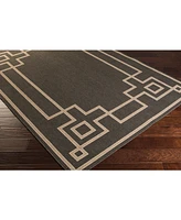 Livabliss Alfresco Alf-9630 Black 2'3" x 7'9" Runner Area Rug, Indoor/Outdoor