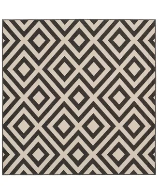 Surya Alfresco Alf-9639 Black 7'3" Square Area Rug, Indoor/Outdoor