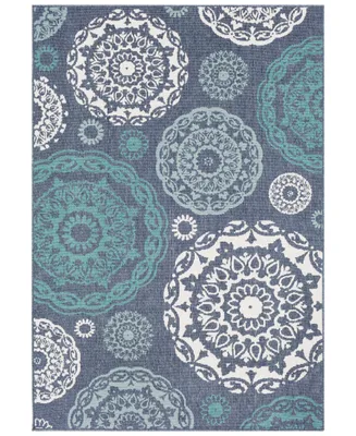 Livabliss Alfresco Alf-9666 Charcoal 3' x 5'6" Area Rug, Indoor/Outdoor