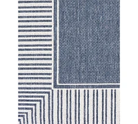 Livabliss Alfresco Alf-9682 Charcoal 5'3" Round Area Rug, Indoor/Outdoor