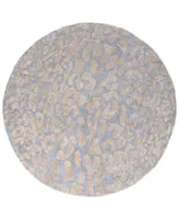 Livabliss Athena Ath-5001 Medium Gray 6' Round Area Rug