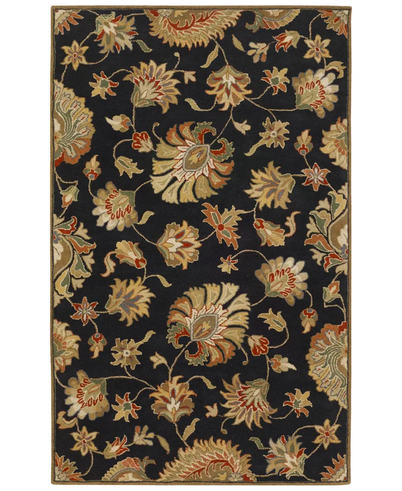 Livabliss Caesar Cae-1027 Black 5' x 8' Area Rug