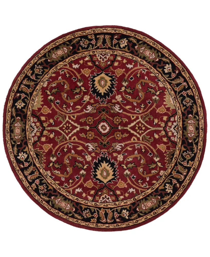 Livabliss Caesar Cae-1031 Burgundy 4' Round Area Rug