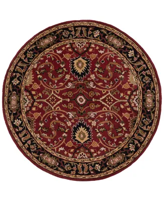 Livabliss Caesar Cae-1031 Burgundy 4' Round Area Rug