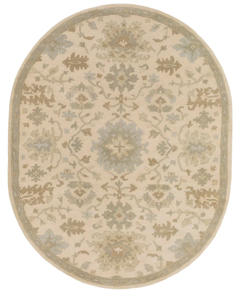 Livabliss Caesar Cae-1161 Beige 6' x 9' Oval Area Rug