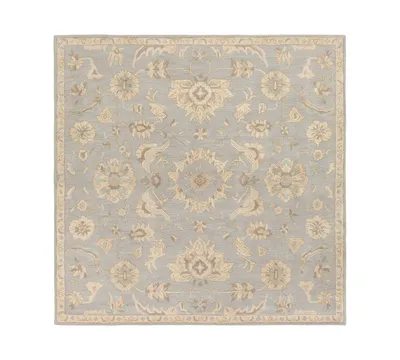 Surya Caesar Cae-1162 Light Gray 4' Square Area Rug