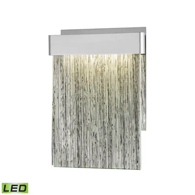 Meadowland Wall Sconce Satin Aluminum/Polished Chrome