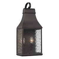 Forged Jefferson Collection light outdoor sconce in Charcoal