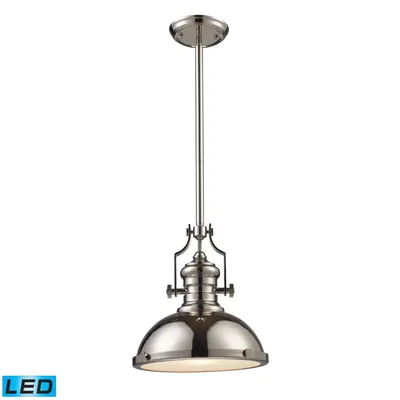 Chadwick 1-Light Pendant in Polished Nickel - Led Offering Up To 800 Lumens (60 Watt Equivalent)