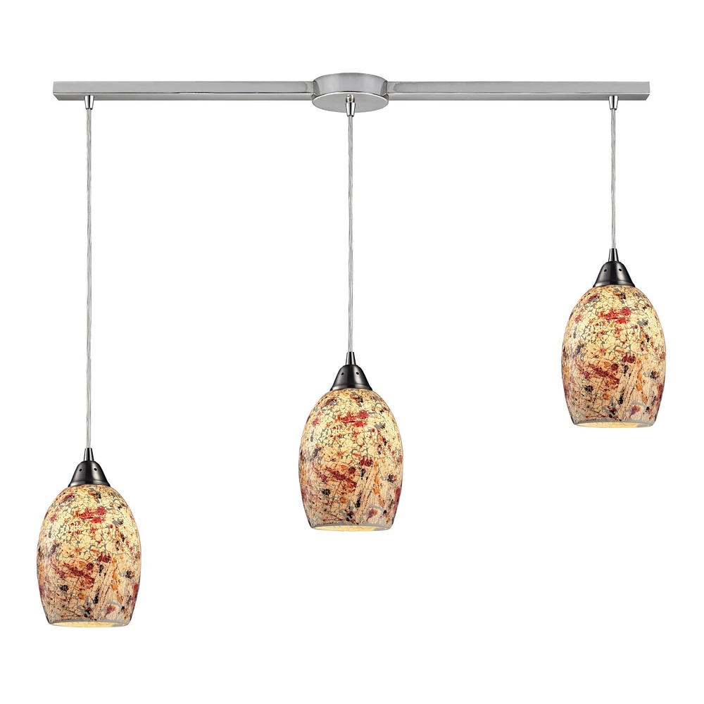 Avalon 3- Light Pendant in Satin Nickel