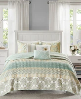 Madison Park Willa Cotton Sateen 6-Pc. Quilt Set