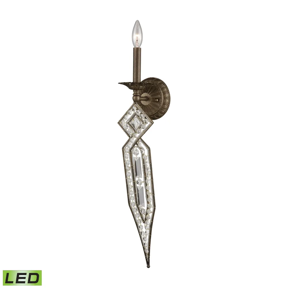 Jausten 1 Light Wall Sconce in Antique Bronze