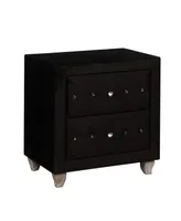 Serena Flannelette 2-Drawer Nightstand