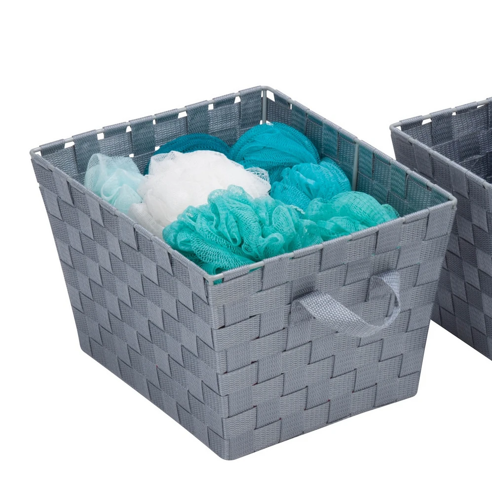 Honey Can Do Set of 2 Woven Baskets, Gray
