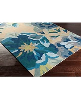 Closeout! Surya Rain Rai-1231 Bright Blue 5' x 8' Area Rug, Indoor/Outdoor